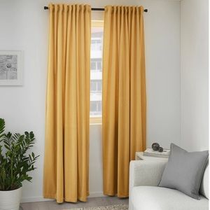 Sanela golden brown curtains (1 set)